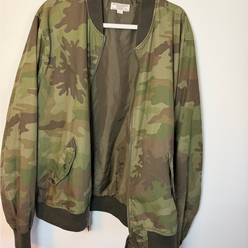 Men's Camouflage Bomber Jacket Sz XL - Picture 6 of 9